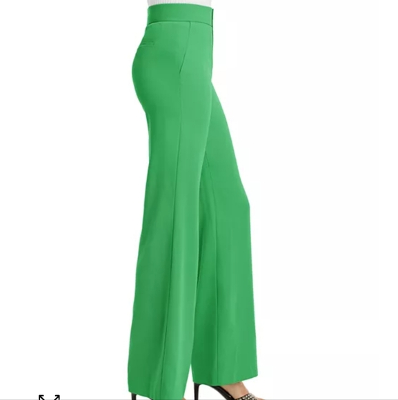 Alice + Olivia Green Wide Leg Pants Size 6 - Picture 3 of 9